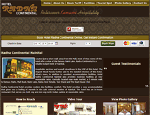 Tablet Screenshot of hotelradhanainital.com